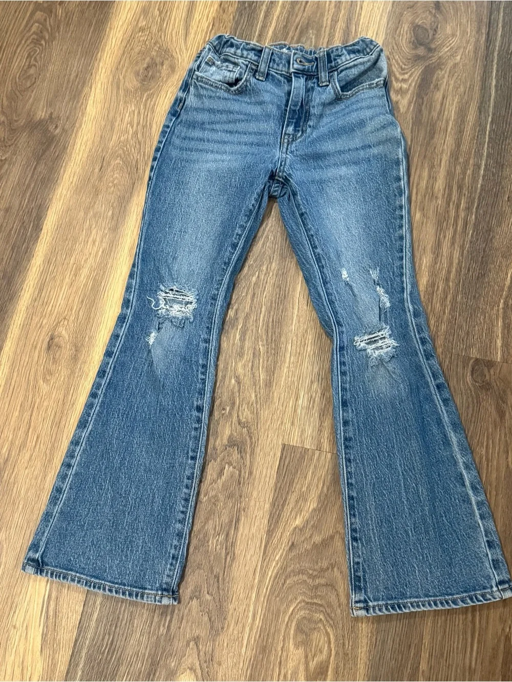 High Rise Flare Distressed Girl’s Blue Flare Jeans Size 10